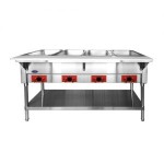 Atosa CSTEA-4C 58in Wide, (4) Well Electric Steam Table, 19.8Cu.ft, 120v, (4)500w, ETL Listed