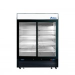 Atosa MCF8727GR 54 inch wide, (2) Sliding Glass Door(s) Bottom Mount Merchandiser Refrigerator, 44.9 Cu.ft, 1/4hp, (8) Shelve(s), 115v, Casters, ETL Listed