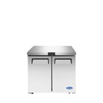 Atosa MGF36RGR 36in Wide, (2) Door(s) Undercounter Refrigerator, 8.7Cu.ft, (2) Shelve(s), 1/7hp, 115v, Casters, ETL Listed