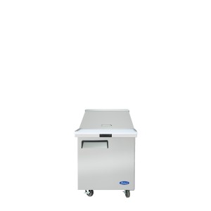 Atosa MSF8305GR 27in Wide, (1) Door(s) Refrigerated Mega Top Sandwich Prep Table, 7.2Cu.ft, (1) Shelve(s), 1/7hp, 115v, Casters, ETL Listed