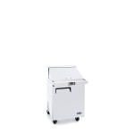Atosa MSF8305GR 27 inch Wide, (1) Door(s) Refrigerated Mega Top Sandwich Prep Table, 7.2 Cu.ft, (1) Shelve(s), 1/7hp, 115v, Casters, ETL Listed
