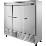 Blue Air BSF72-HC 81 inch wide, (3) Solid Door(s) Bottom Mount Reach-Ins Upright Freezer, 72 Cu.ft, 1hp, (12) Shelve(s), NSF Listed