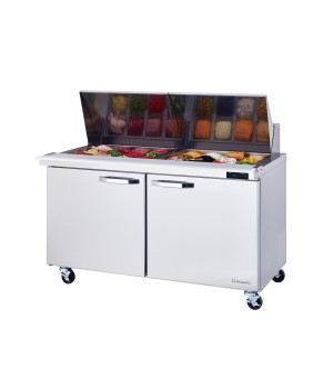 Blue Air BLMT60-HC 60in Wide, (2) Door(s) Refrigerated Standard Top Prep Table, (2) Shelve(s), 16.7 Cu ft, 1/4 hp, 115v, ETL Listed