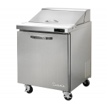 Blue Air BLPT28-HC 28 inch Wide, (1) Door(s) Refrigerated Standard Top Prep Table, 7 Cu. ft, 1/4hp, 115v, 27-1/2 x 33-1/32 x 42-1/2 inch, ETL Listed