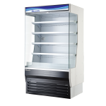 Blue Air BOD-72G 72 inch Wide Vertical Open Display Case with Glass Side Panel, 41 cu. ft, 1x2hp, 115v, 72-1/8 x 32-1/2 x 80 inch, ETL Listed