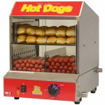 Winco 60048 BenchmarkUSA™ Dog Pound Hot Dog Steamer, 120v, 1170w, ETL Listed, 1 each