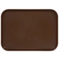Cambro 1216FF167 Rectangular Fast Food Brown Plastic Tray, 12 x 16 inch, NSF Listed, 24 each