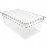 CAMBRO 18CW135 CAMEAR FULL SIZE FOOD PAN, CLEAR POLYCARBONATE, 20-7/8" x 12-3/4", 8" DEEP, NSF LISTED
