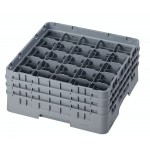 CAMBRO 25S638151 25 COMPARTMENT FULL SIZE GLASS RACK, 19-3/4” x 19-3/4” x 8-7/8”, MAX DIA, 6-7/8" H, NSF LISTED