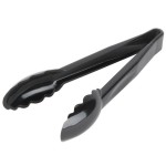 Cambro 9TGS110 Scallop Grip Black Plastic Tongs, 9 Inch, NSF Listed, 1 each