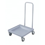 Cambro CDR2020H151 Disk Rack Dolly with Handle and Casters, Grey Plastic, NSF Listed