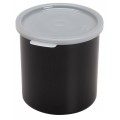 Cambro CP27110 2.7qt Black Plastic Crocks with Lid, 6-3/4 x 6-3/4 inch, NSF Listed, 1 each