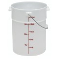 Cambro PWB22148 22qt Translucent PP Round Pail with Bail, NSF Listed, 1 each