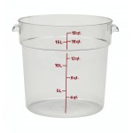 Cambro RFSCW18135 18qt Clear Polycarbonate Round Food Container, NSF Listed, 1 each