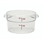 Cambro RFSCW2135 2qt Clear Polycarbonate Round Food Container, NSF Listed, 1 each