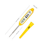 CDN DTT450 Thin Tip Pocket General Purpose Cooking Thermometer, Yellow, -40F To +450F, NSF Listed, 1ea