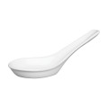 Cameo 210-08N 5 inch Imperial White Ceramic No-hole Soup Spoon, 360 each