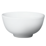MBW NW Brands 10 Ounce Cameo China White Ivory Ceramic Nappy Rice Bowls and Pan Scraper 4.5 Inch 4 