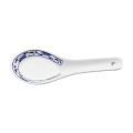 Cameo 255-08 Blue Lotus Ceramic Soup Spoon (with hole), 5-1/2 inch, 360 each