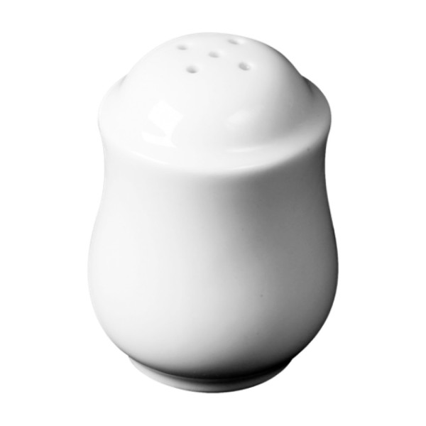 Cameo 610-8127 Dynasty White Ceramic Pepper Shaker, 5-Hole, 48 each