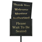 Chef Master 90033 Hostess Signs, Classic Black Finish, 1 each
