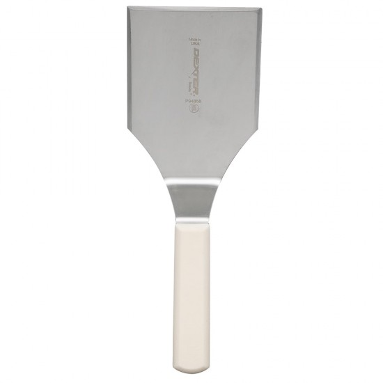 Dexter-Russell  P94858 BASICS® Hamburger Turner with White Handle, 5 x 4 inch, NSF Listed