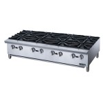Dukers DCHPA48 48 inch Wide (8) Burner(s) Countertop Hot Plates, (8) 28k BTU, Natural Gas, SA Listed, 1 each
