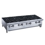 Dukers DCHPA48 48 inch Wide (8) Burner(s) Countertop Hot Plates, (8) 28k BTU, Natural Gas, SA Listed, 1 each