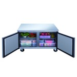 Dukers DUC48R 48in Wide (2) Door(s) Undercounter Refrigerator, 12.21Cu ft, (2) Shelve(s), 1/5hp, Casters, 115v, ETL Listed