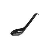 023-AB 0.6oz Black Color Melamine Spoon with Hook, 7 inch, 60 each