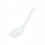 023-W 0.6oz White Color Melamine Spoon with Hook, 7 inch, 60 each