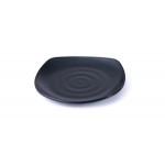 IT-Y1088B Matte Black Melamine Square Platter, 8-3/4 x 8-3/4 x 1-1/4 inch, 1dz