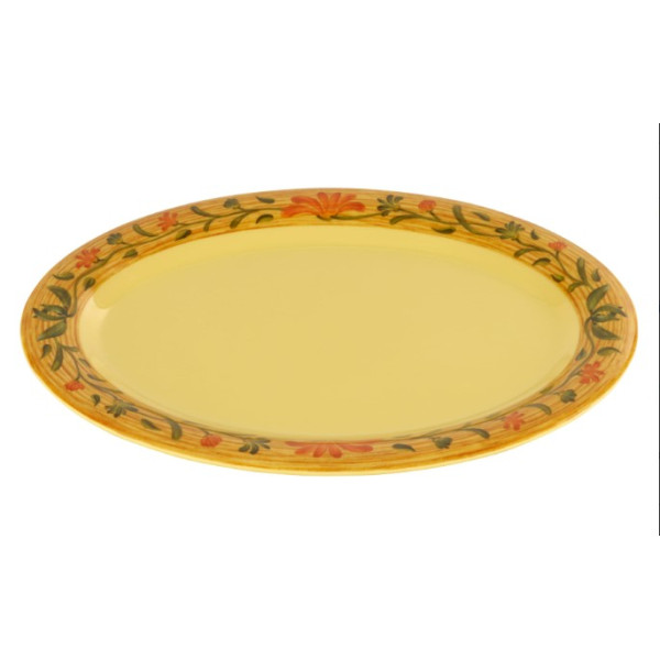 GET OP-120-VN Venetian™ Yellow Melamine Oval Platter, 12 x 9 inch, NSF Listed, 12 each