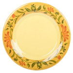 GET WP-10-VN Venetian™ 10.5 inch wide Rim Yellow Melamine Round Plate, NSF Listed, 12 each