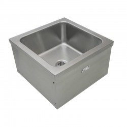 GSW SE2424FM Stainless Steel Floor Mount Mop Sinks, 24 x 24 x 14 inch, NSF Listed, 1 each