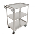 GSW C-3111 All Welded Stainless Steel Angle Leg Utility Cart, 200 lb. Capacity, Casters, 27 x 15-1/2 x 33-1/2 inch, ETL Listed, 1 each