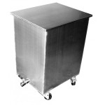 GSW FF-TANK Stainless Steel Hood Filter Tank with Cover and Drain Valve, 4 Casters, 22-7/8 x 18-7/8 x 30 inch, ETL Listed, 1 each