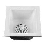GSW FS-1262 Floor Sink with Dome Strainer, 12 x 12 x 6 inch, 2 inch Drain Connection, 1 each
