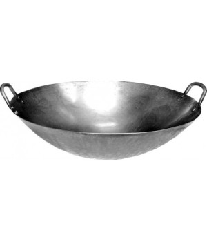 GSW WK-16 16 inch Hand Made Steel Wok with Dual Riveted Handles, 1 each