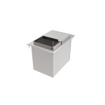 GSW IB1218 STAINLESS STEEL DROP-IN ICE BIN WITH SLIDING LID, 23 LB CAPACITY, 8" x 12" x 14", ETL LISTED