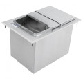 GSW IB1218 Stainless Steel Drop-In Ice bin with Sliding Lid, 23 lb. Capacity, 12 x 18 x 14 inch, ETL Listed, 1 each