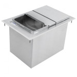 GSW IB1218 Stainless Steel Drop-In Ice bin with Sliding Lid, 23 lb. Capacity, 12 x 18 x 14 inch, ETL Listed, 1 each