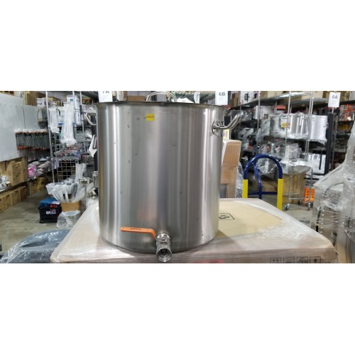 GSW POT1616P 53qt. Stainless Steel Stock Pot with Drain Valve and Lid