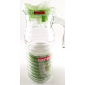 DJ10 34oz Glass Jar with Plastic Cover and Handle, 1 each