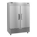 Hoshizaki EF2A-FS, 54.38 inch wide, (2)Solid Door(s) Bottom Mount Upright Reach-Ins Freezer, (2)Section(s), 38.61 Cu.ft, (6) Shelve(s), ½ hp, Casters, 115v/60/1, UL Listed, 1 each