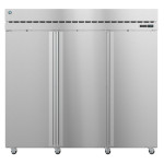 Hoshizaki F3A-FS, 82.5 inch wide, (3)Solid Door(s) Top Mount Upright Freezer, (3)Section(s), 79.03 Cu.ft, (6)Shelve(s), 3/4hp left + 3/4hp right, Casters, 115v/60/1, ETL Listed, 1 each