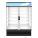 Hoshizaki RM-49-HC 60 inch wide Bottom Mount (2) Glass Door(s) Merchandiser Refrigerator, 42.61 Cu.Ft, (5)Shelves(s), per section 1/2hp, 115v/60/1, UL Listed