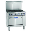 Imperial® IR-6 36 inch Wide, (6) Open Burner(s) With (1) Standard Oven(s), Natural Gas, 227k BTU, ETL Listed