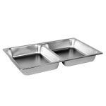 Libertyware 5004DV Full-Size Stainless Steel Divided Pan, 4 inch Deep, 24 Gauge, 1 each