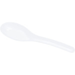 Karat U2015W Med-Heavy Weight White PP Plastic Asian Soup Spoons, 1000 pcs / cs , 1 each